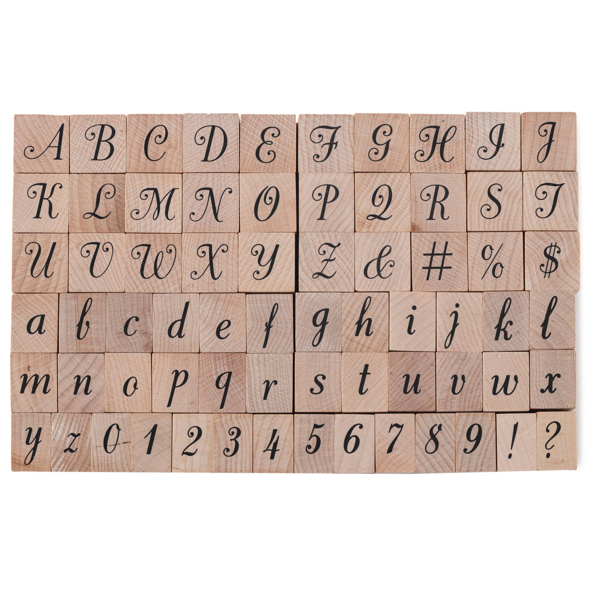 Script Alphabet & Numbers Wood Stamp Set by Recollections™